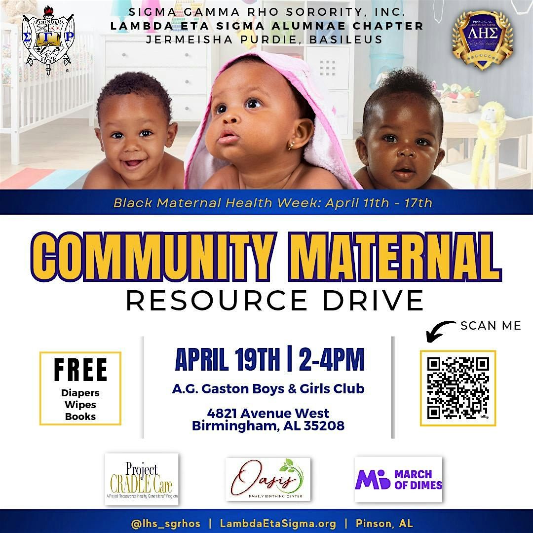 Community Maternal Resource Drive - Hosted by Lambda Eta Sigma SGRHO