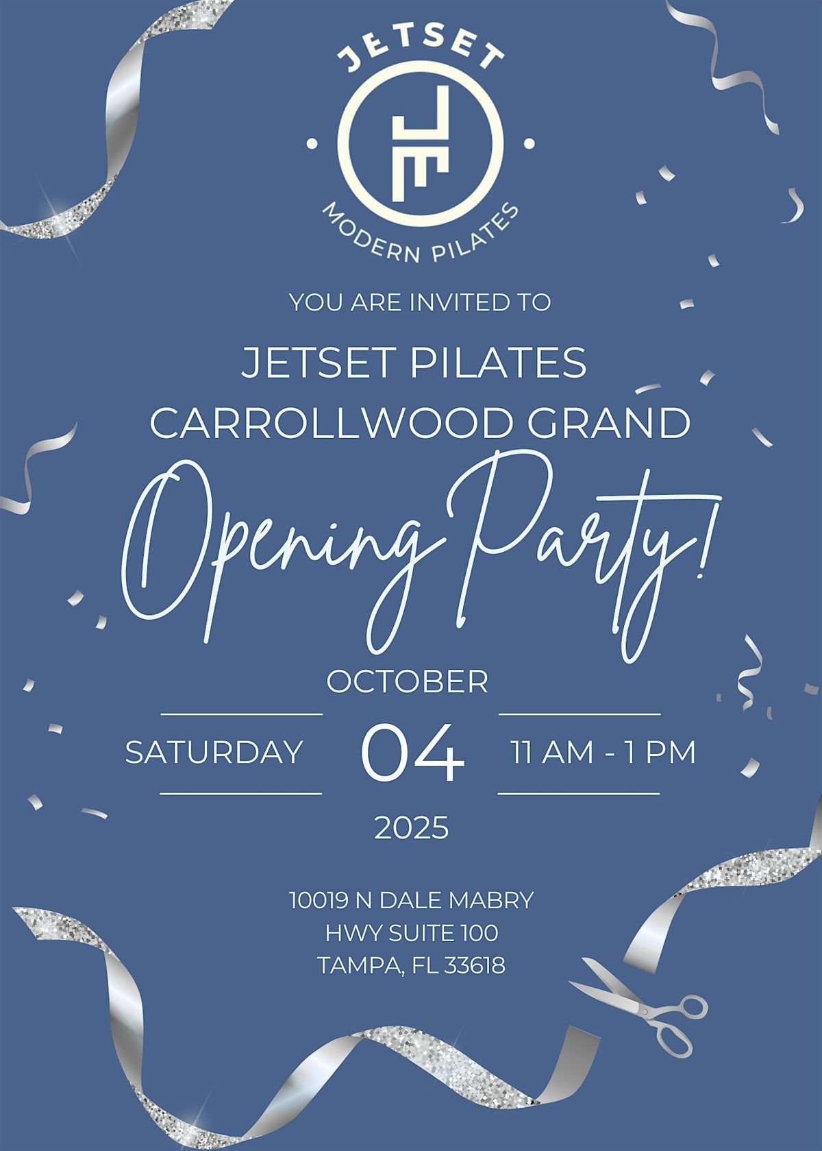 JETSET Pilates Carrollwood - GRAND OPENING PARTY!