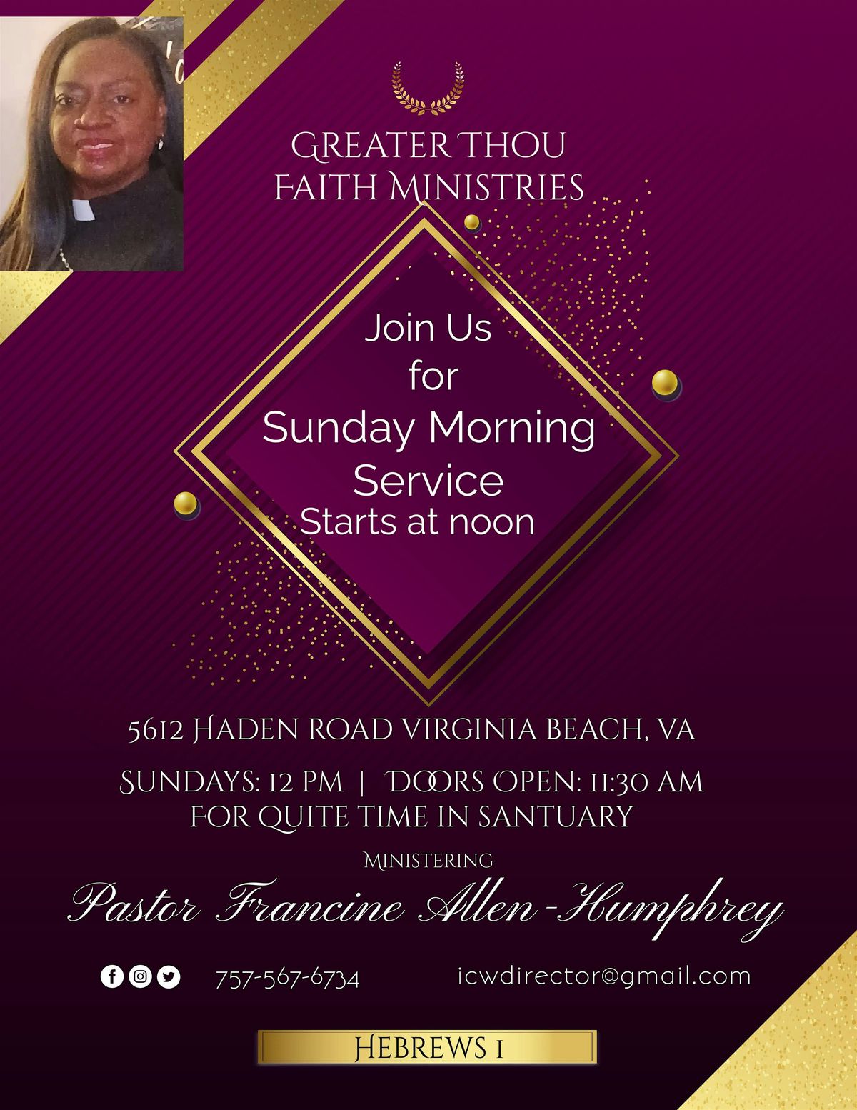 Greater Thou Faith Ministries Sunday Service