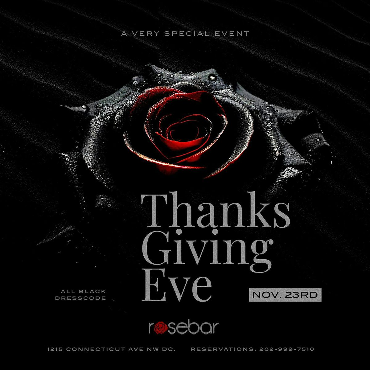 Thanksgiving Eve ALL BLACK  OPEN BAR 11pm-12am