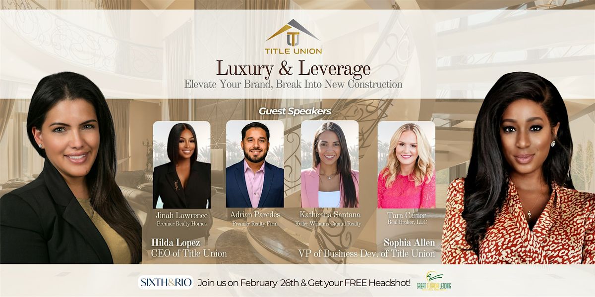 Luxury & Leverage. Elevate your Brand, Break into New Construction!