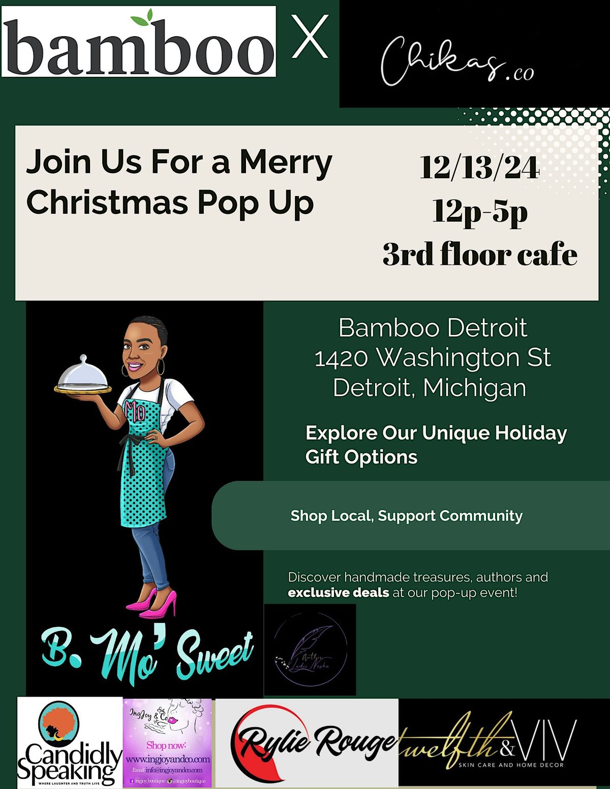 Merry Christmas pop up at Bamboo Detroit