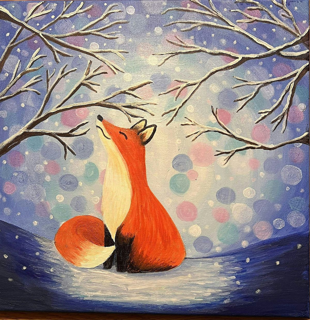 Paint Night - Whimsical Winter Fox