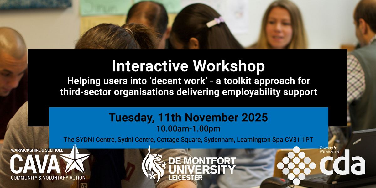 Interactive Workshop:  Helping Users Into 'Decent Work'
