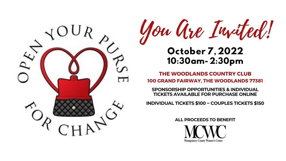Open Your Purse For Change Luncheon, The Woodlands Country Club (The Woodlands, TX), 7 September