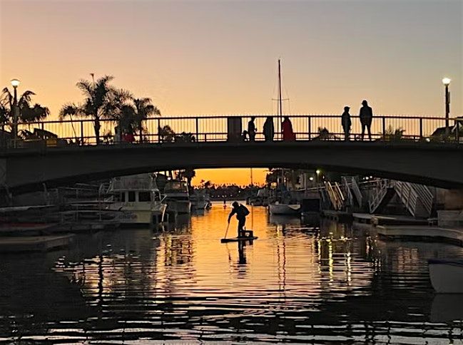 Sunset\/Moonlight Paddle in Long Beach