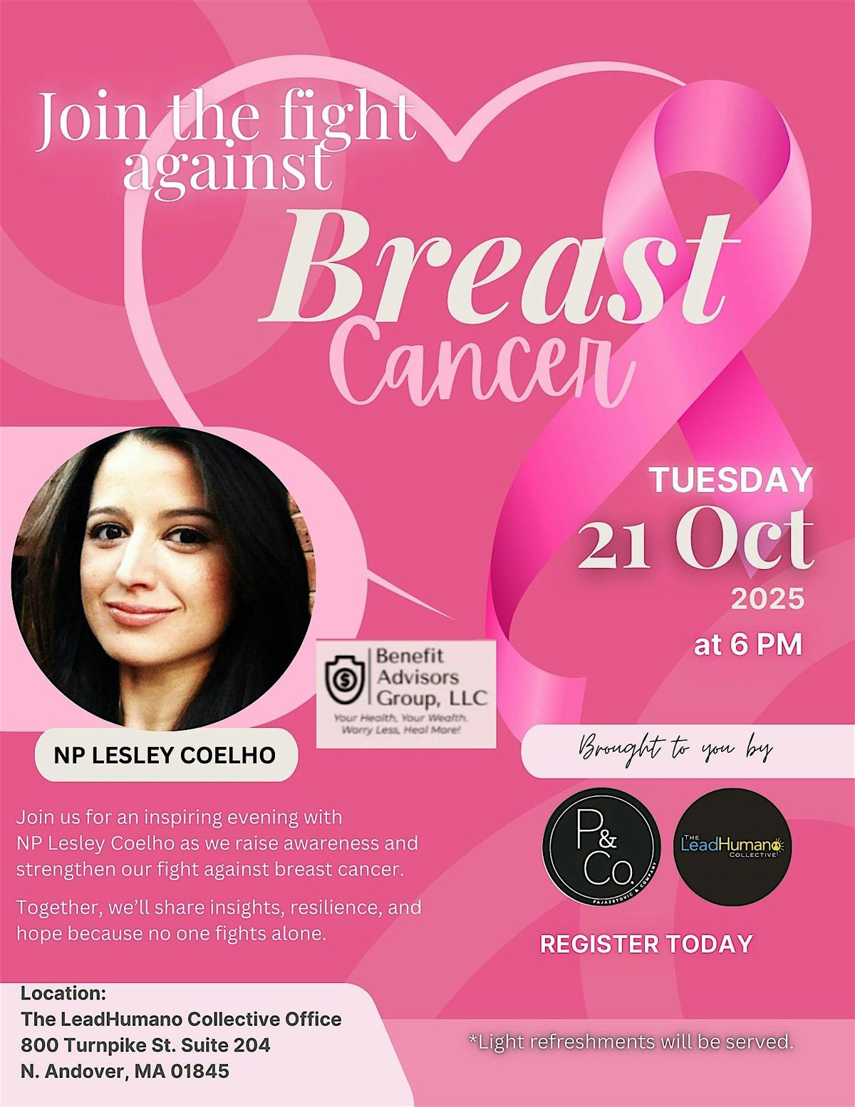 Breast Cancer Awareness - When we stand together, no one fights alone.
