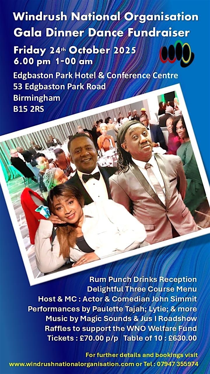 Windrush National Organisation Annual Gala Dinner & Dance Fundraiser