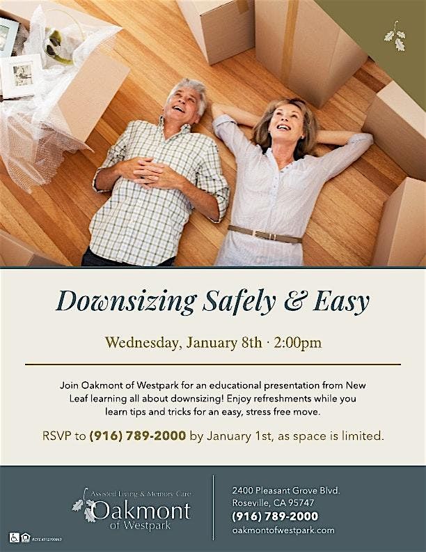 Oakmont of Westpark: Downsizing Seminar