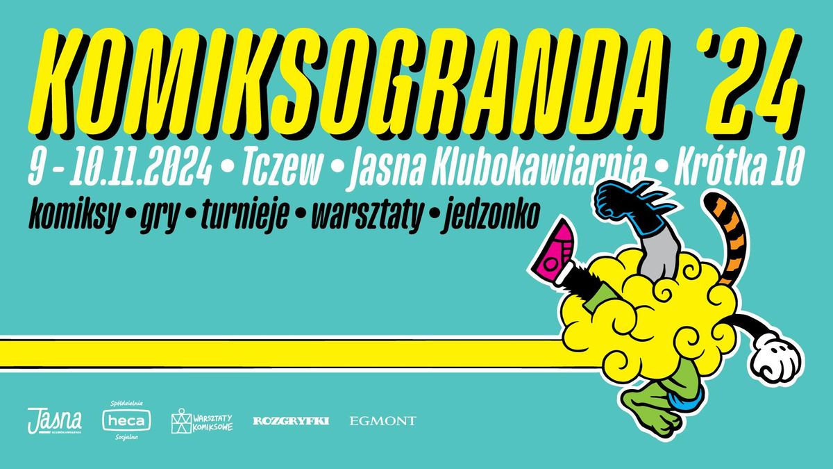 KOMIKSOGRANDA '24 \/\/ WARSZTATY \/ KOMIKSY \/ GRY \/ TURNIEJE \/ WYSTAWCY