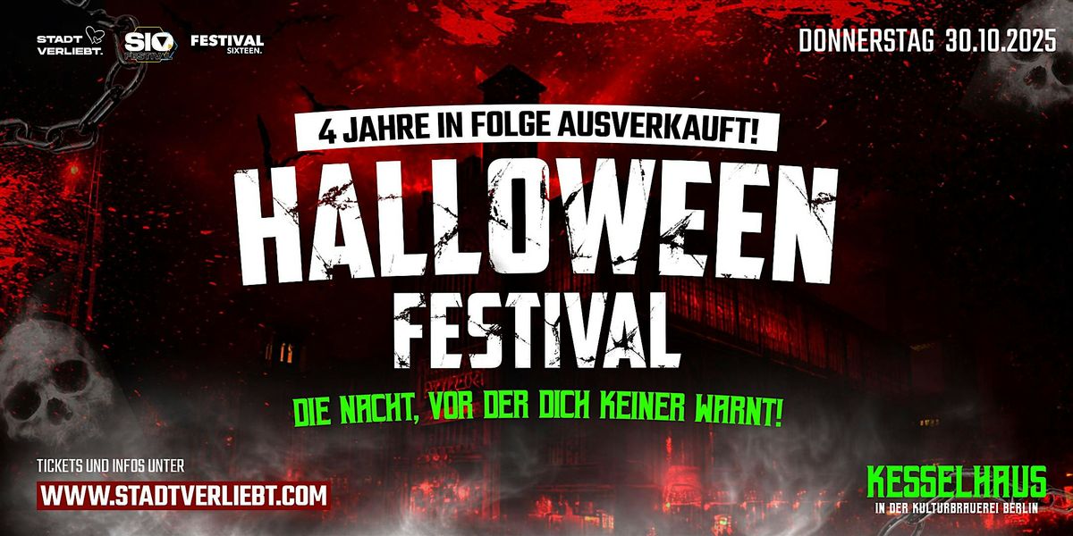XXL Halloween Festival in der Kulturbrauerei!