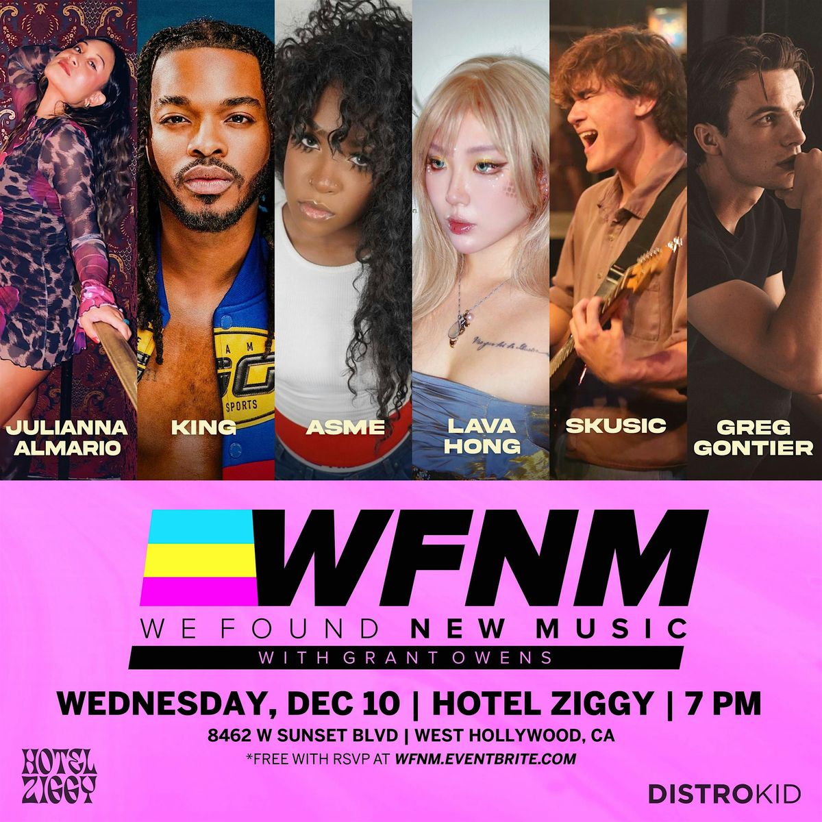 Asm\u00e9,  King, Lava Hong, Skusic, Julianna Almario, Greg Gontier