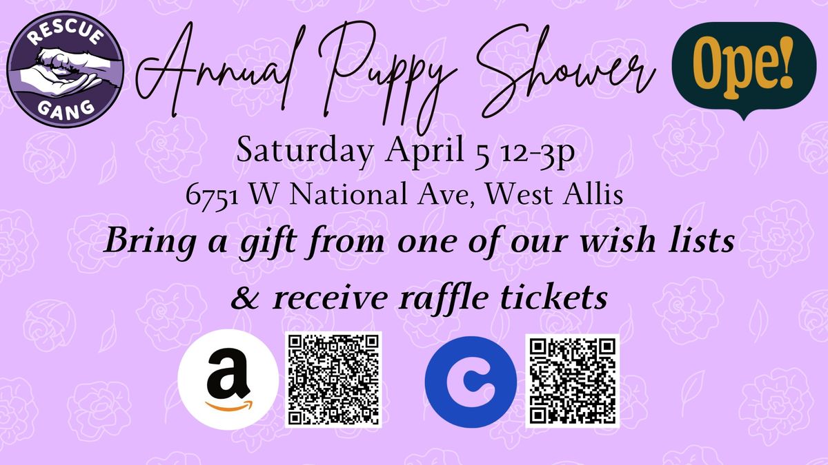 Annual Puppy Shower @ Ope! Brewery