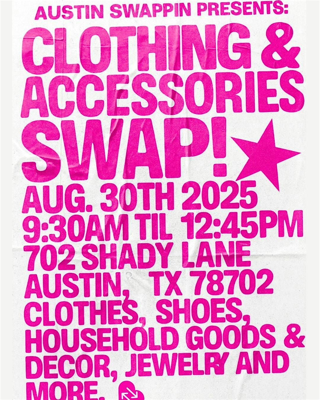 Austin Swappin Aug, Clothing Swap!