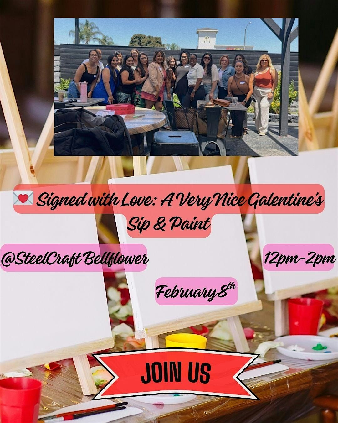 Signed with Love: A Very Nice Galentine\u2019s  Sip & Paint