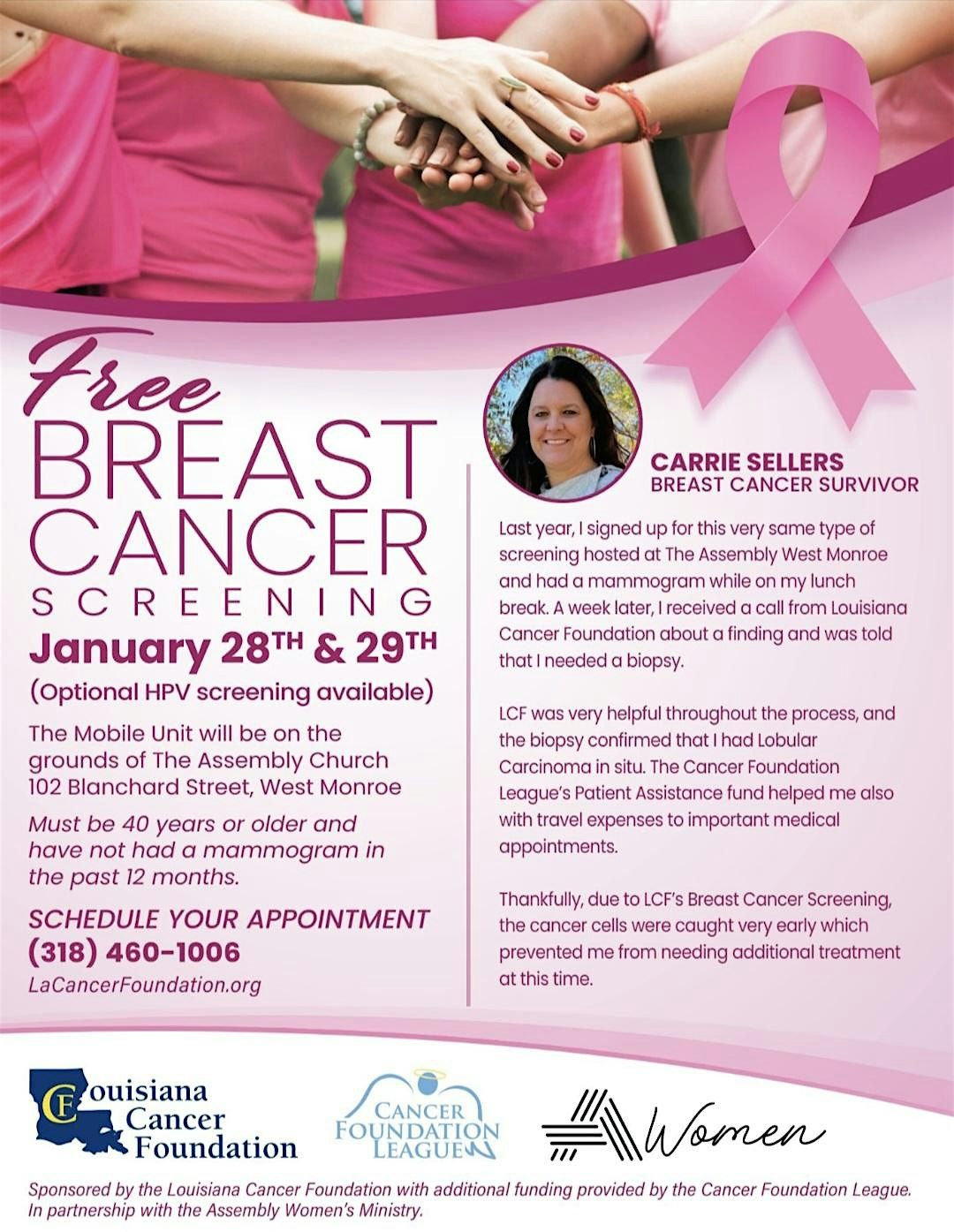 Free Annual Mammogram, 2 Days Only, in West Monroe, Louisiana