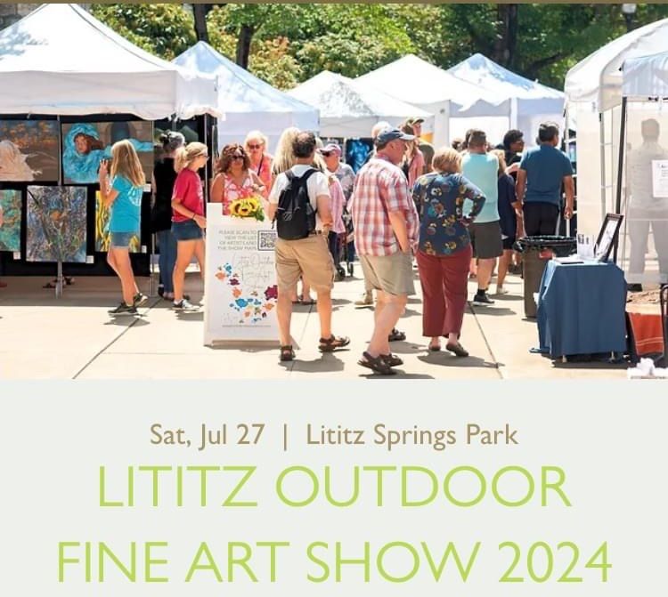 Booth 140 at the Lititz Outdoor Fine Art Show 2025, Lititz Springs Park