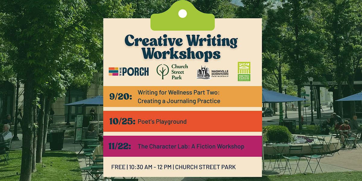 Creative Writing Workshops: The Character Lab: A Fiction Workshop