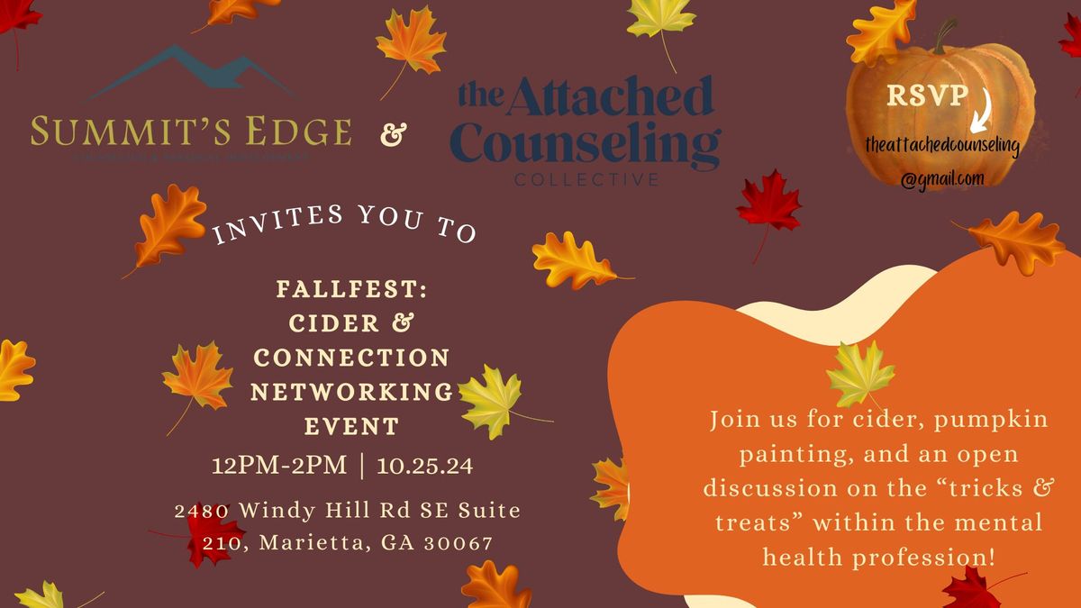 Ciderfest Networking with Summit's Edge & Attached Counseling 