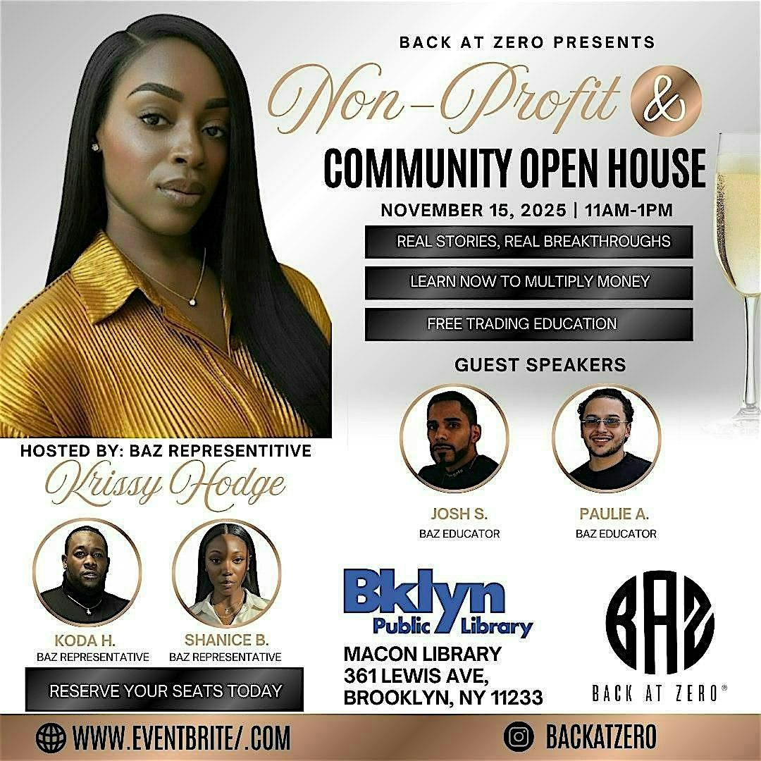 Non-Profit Community Open House - Back at Zero