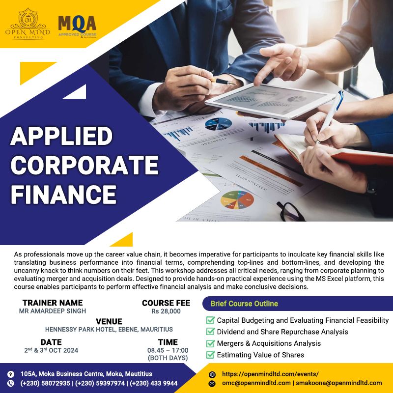 Applied Corporate Finance workshop