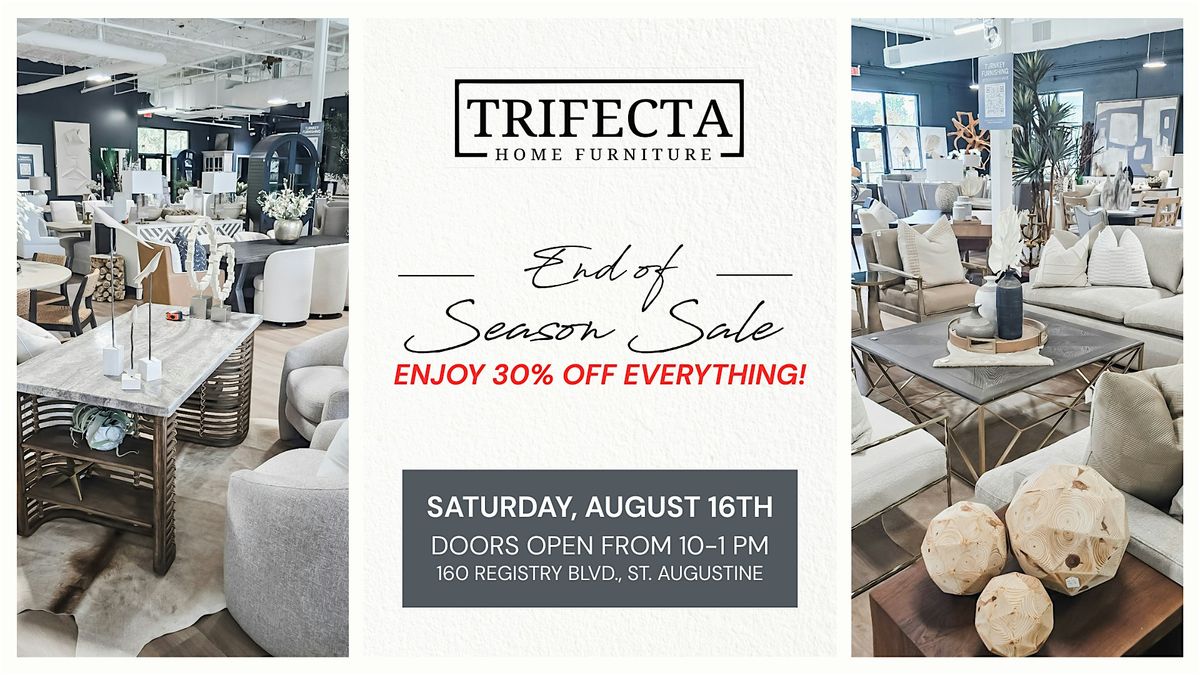 End of Season Sale- Luxury Home Furniture in St. Augustine