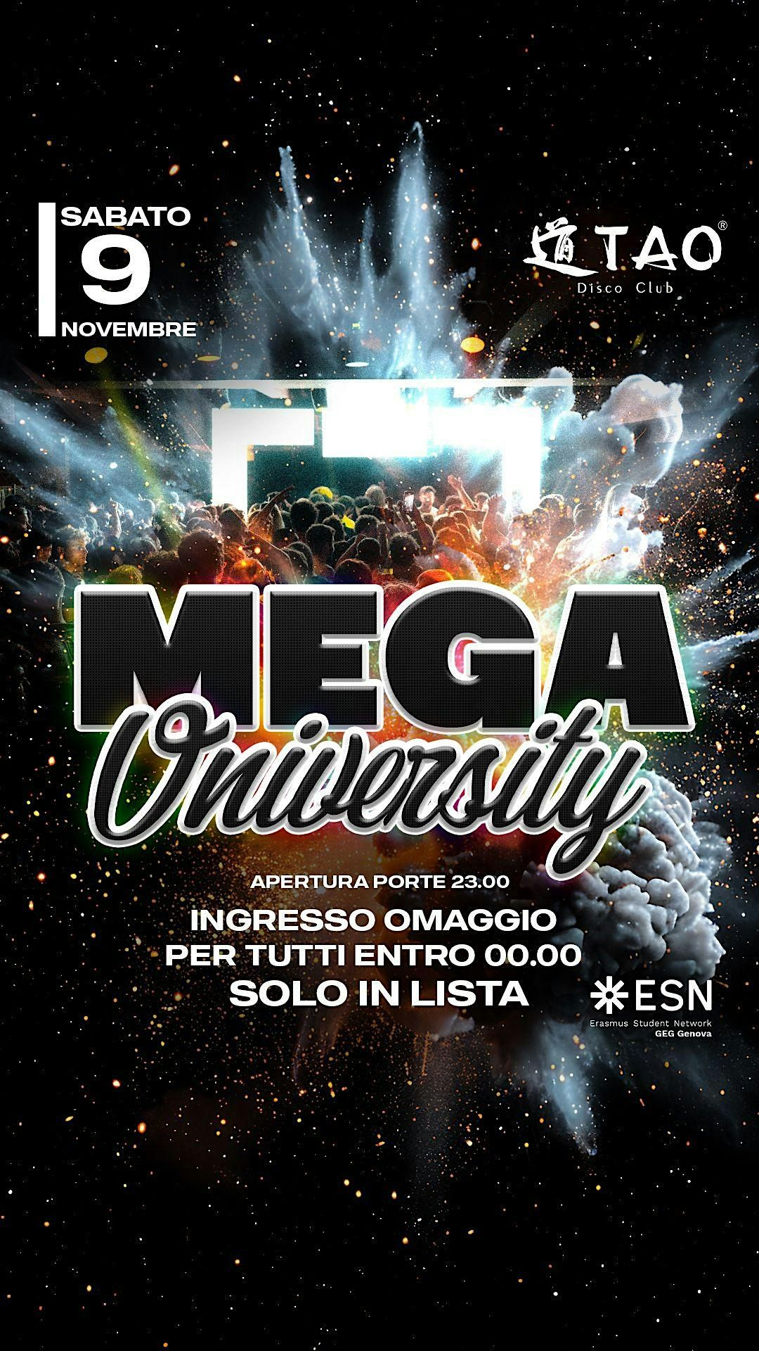 MEGAUniversity - @TaoDiscoClub - Eventi Studenti UNIGE