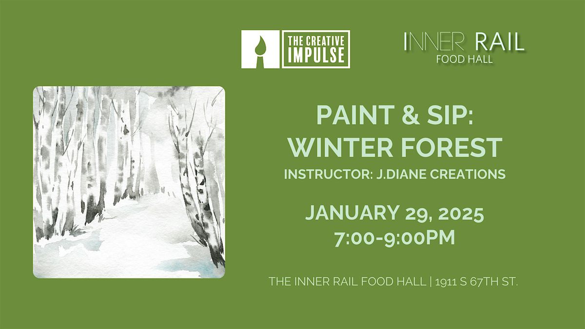 PAINT & SIP: Winter Forest Scene