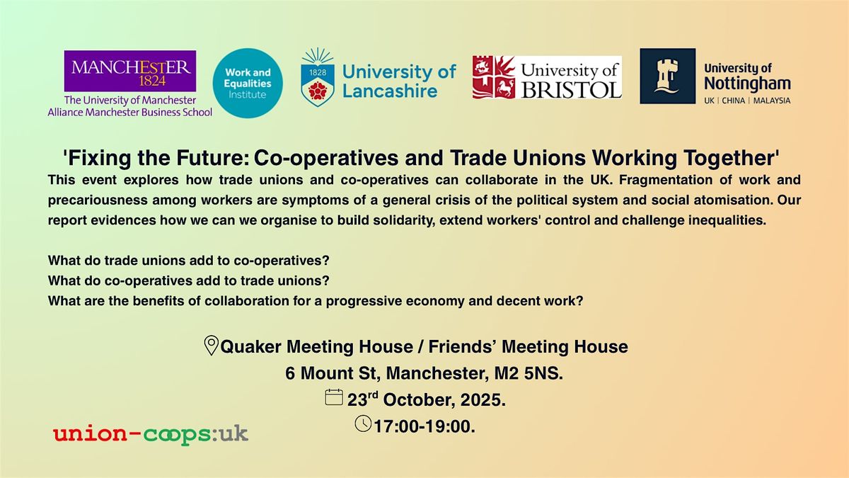 Fixing the Future: Co-operatives and Trade Unions Working Together