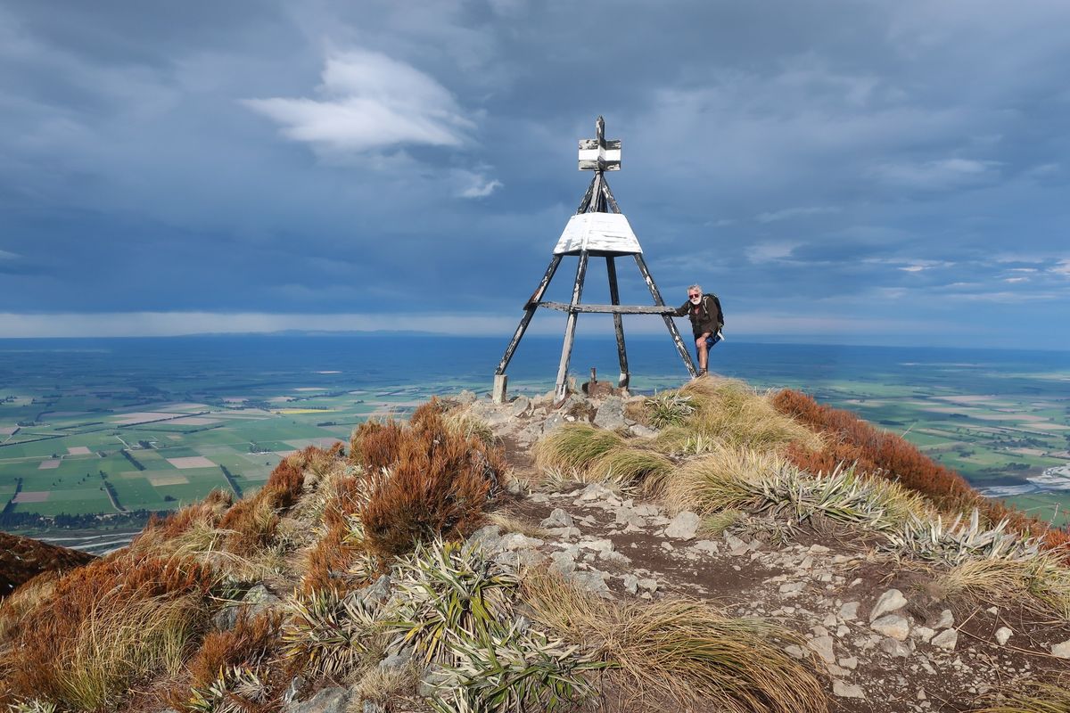 Andy Buchanan. Panorama from the Port Hills Climbing everything in sight, and writing the book