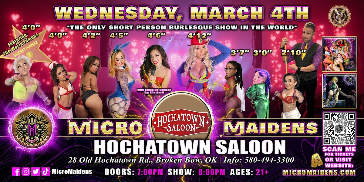 Broken Bow, OK - Micro Maidens Dwarf Dancers @ Hochatown Saloon
