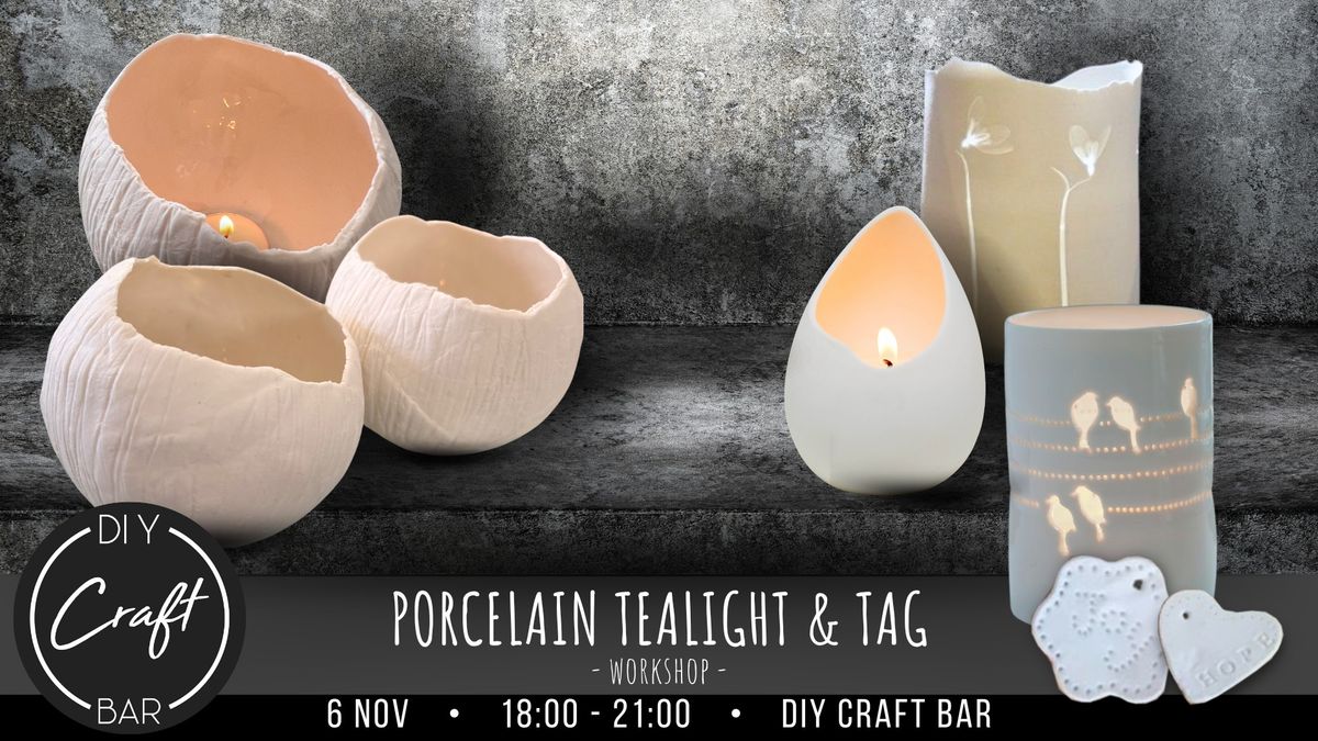 Porcelain Tealights and Tags