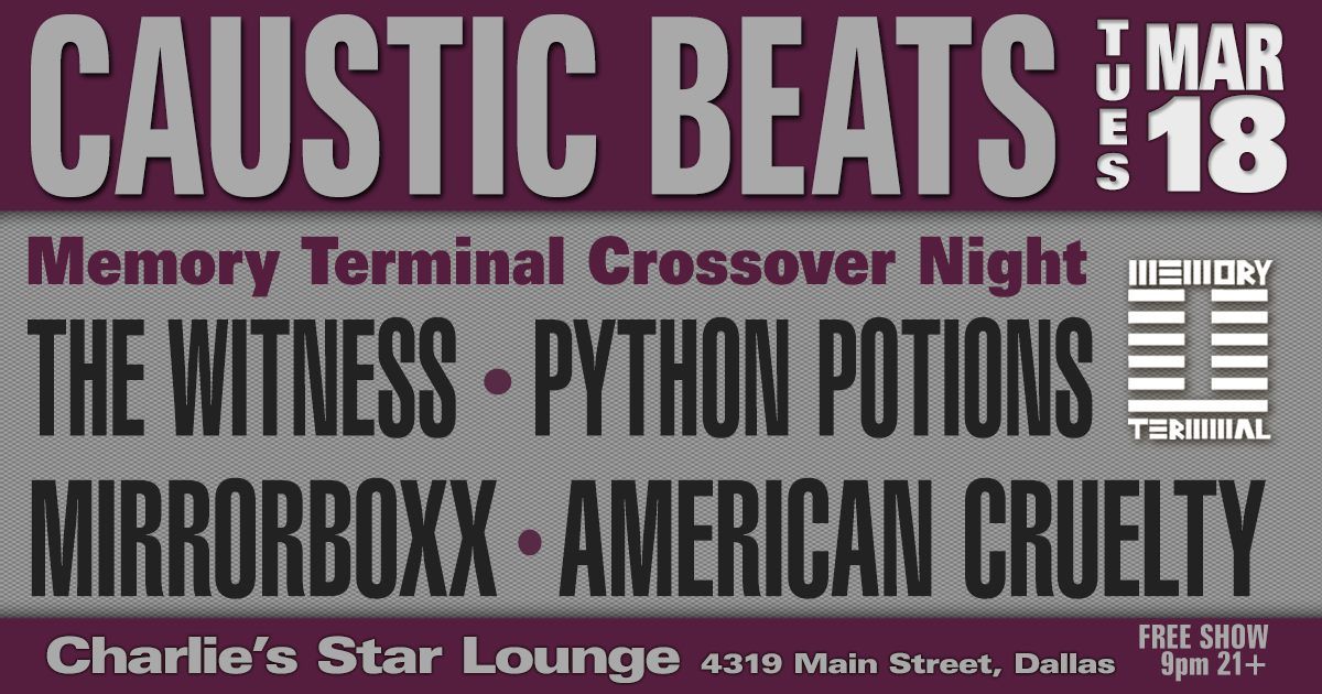 Caustic Beats X Memory Terminal Crossover Night