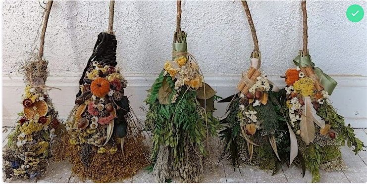 Brooms and Blooms at The Roaming Petal