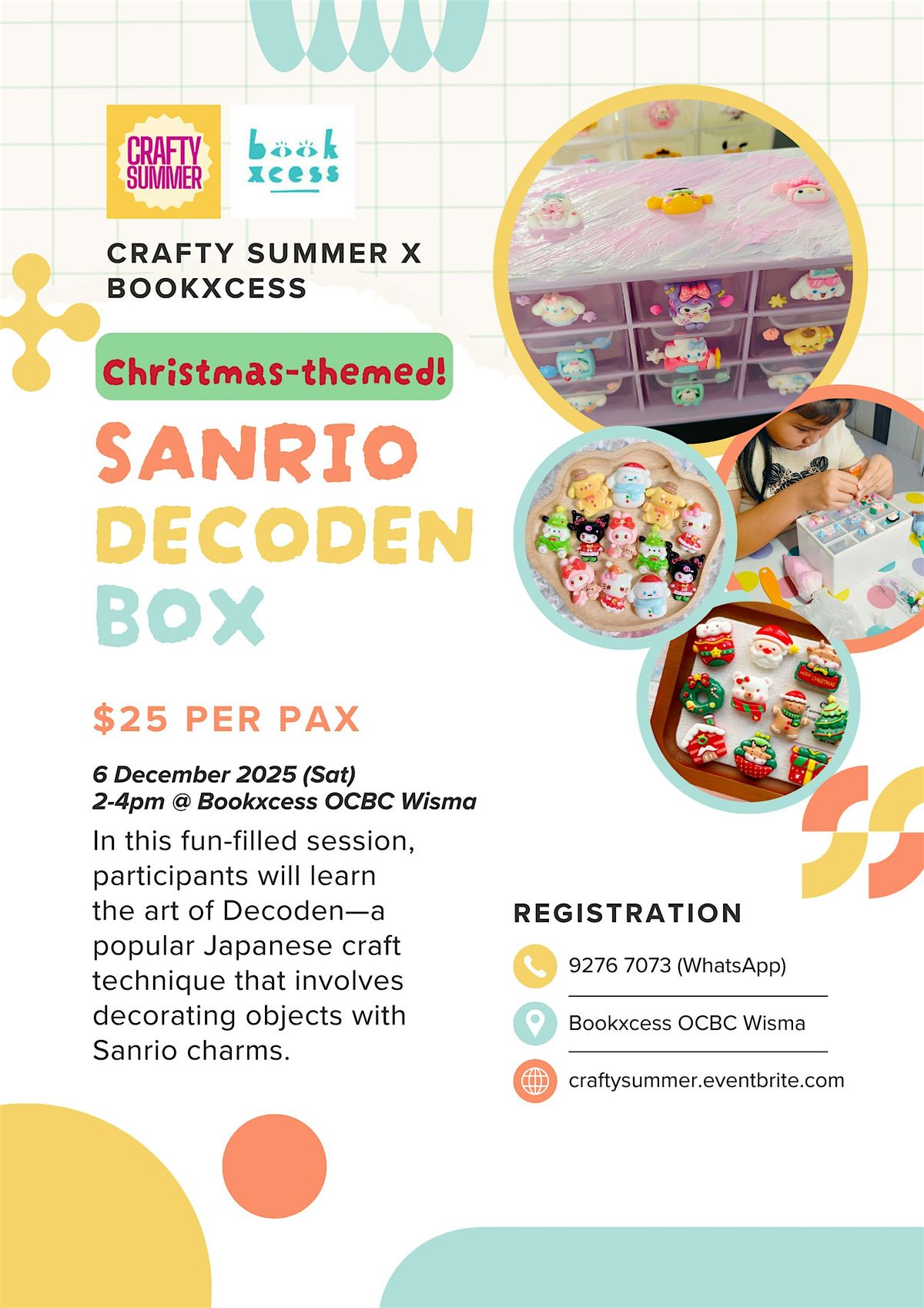 [Crafty Summer X BookXcess] Christmas-themed Sanrio Decoden Cream Workshop