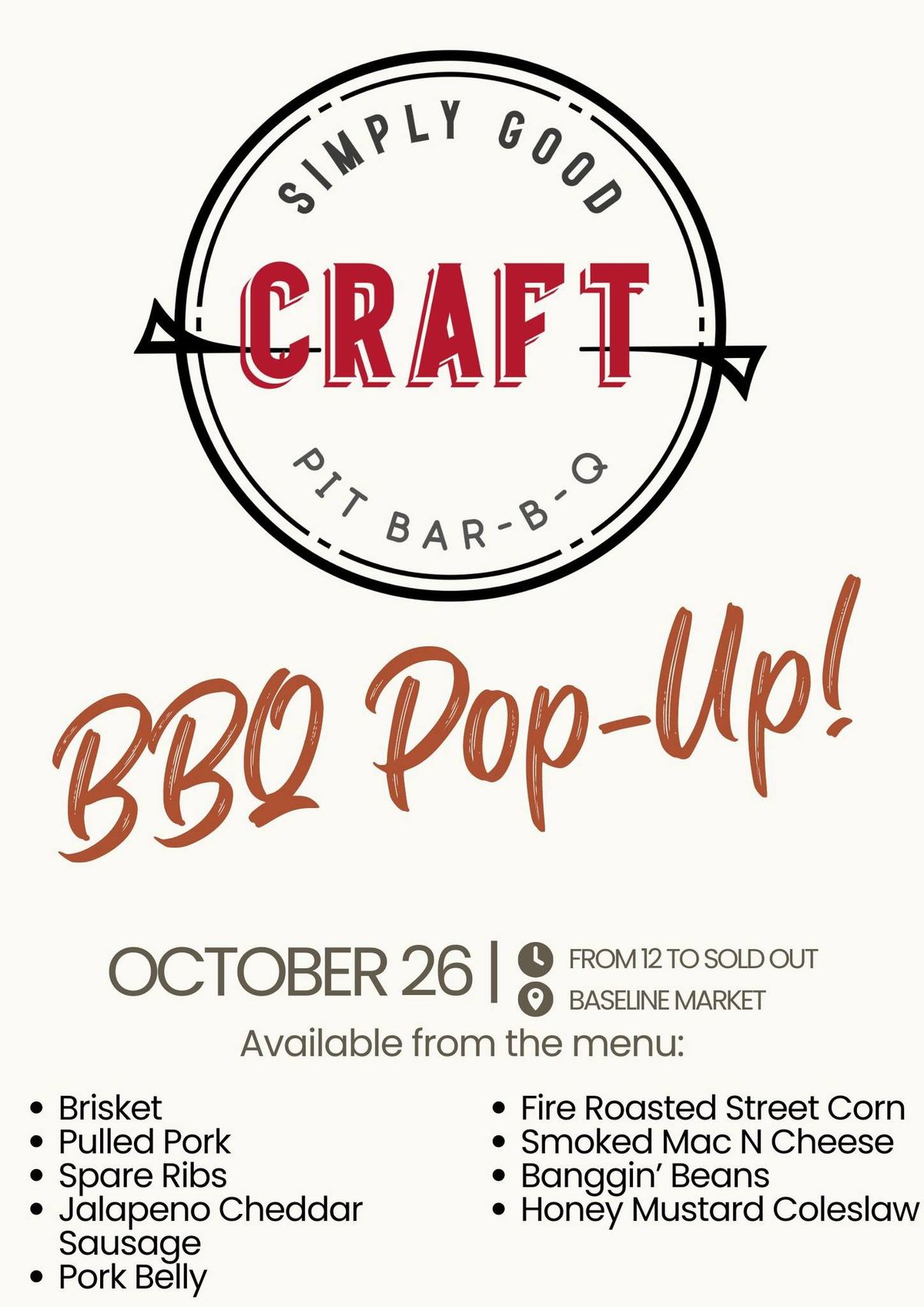 Craft Pit Bar-B-Q Pop-Up