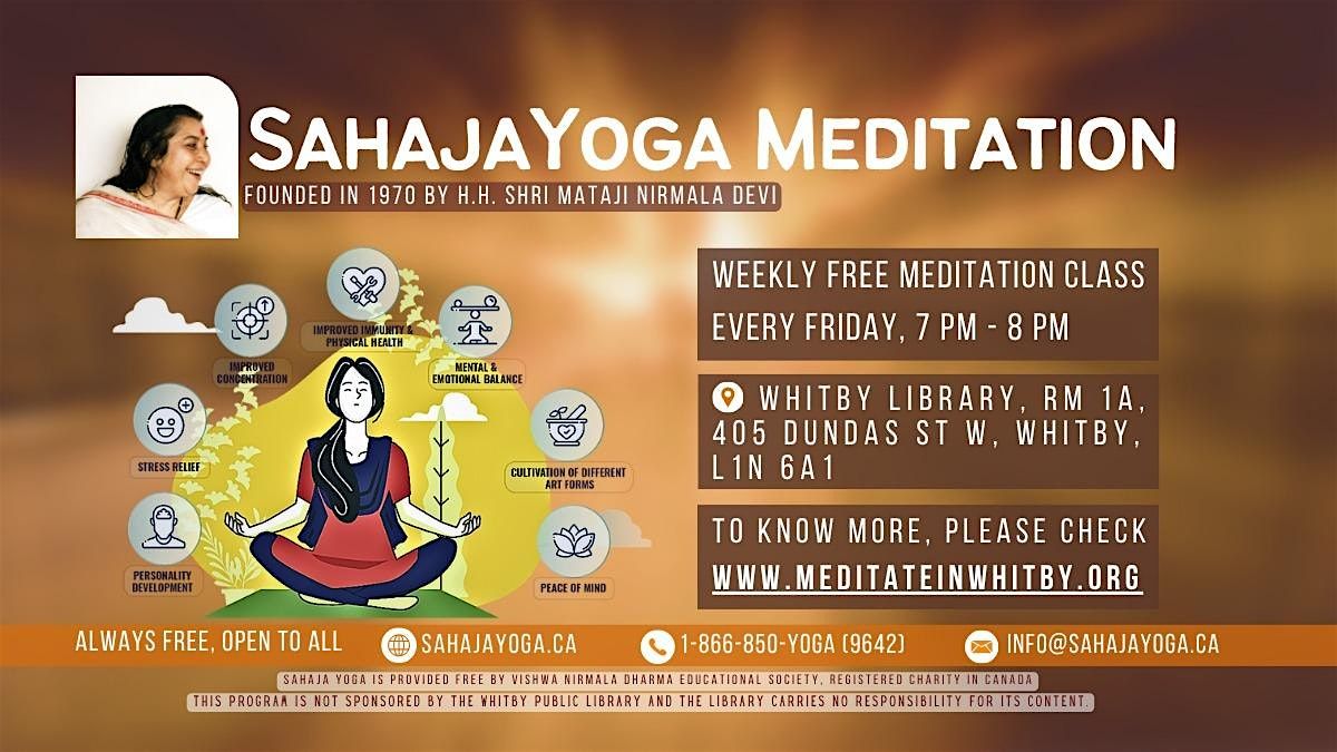 Free in person meditation classes in Whitby