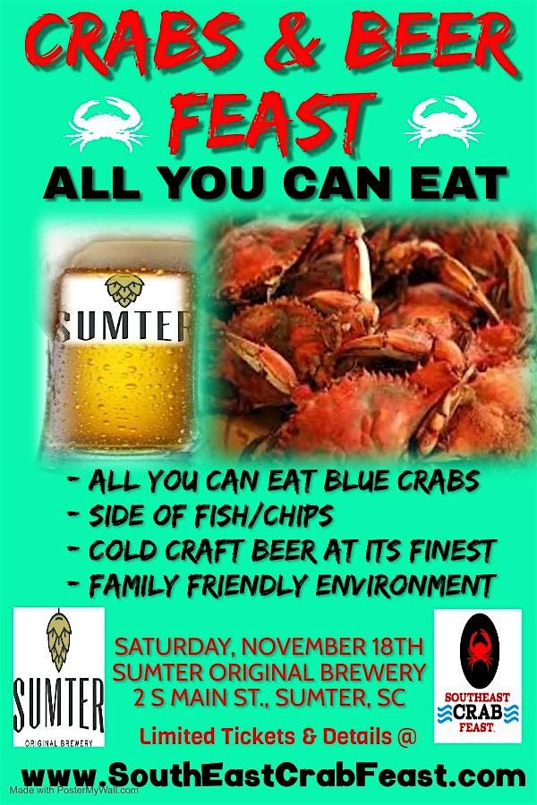 Blue Crabs & Beer Feast  - Sumter Original Brewery