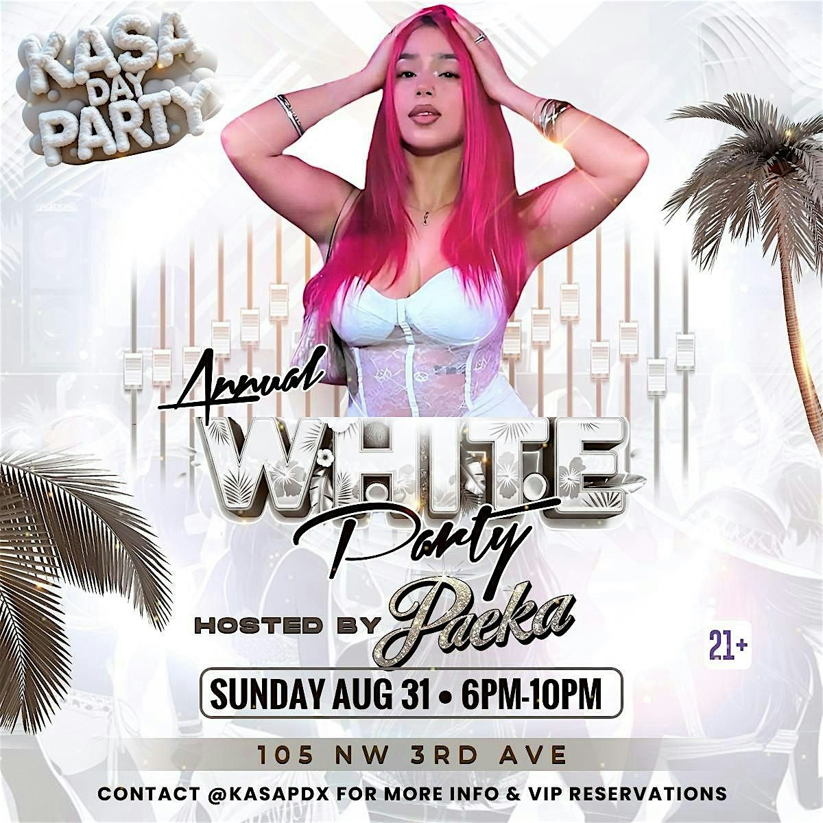 Kasa Day Party Annual White Party hosted by PAEKA, Sunday 8.31, 6-10pm, 21+