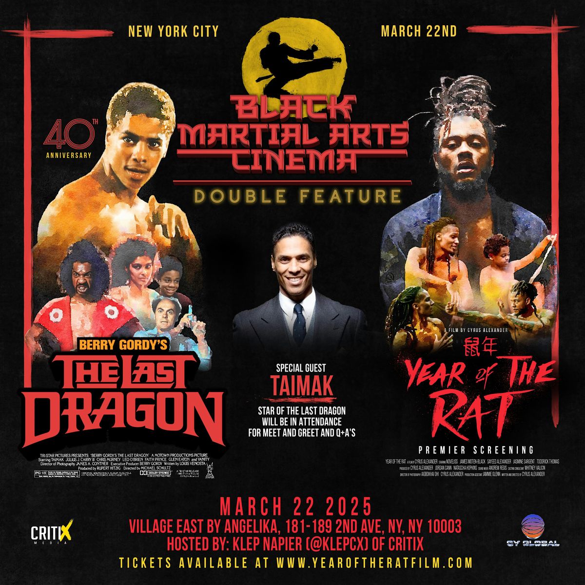 The Last Dragon 40th Screening x Year Of The Rat Premier Screening (NYC)