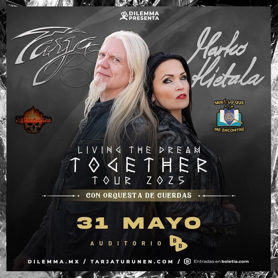 "Marko Hietala" y "Tarja Turunen" , Tour Living the Dream Together 2025 en M\u00e9xico 