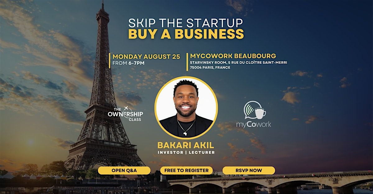 Skip The Startup, Buy A Business! -  MyCowork