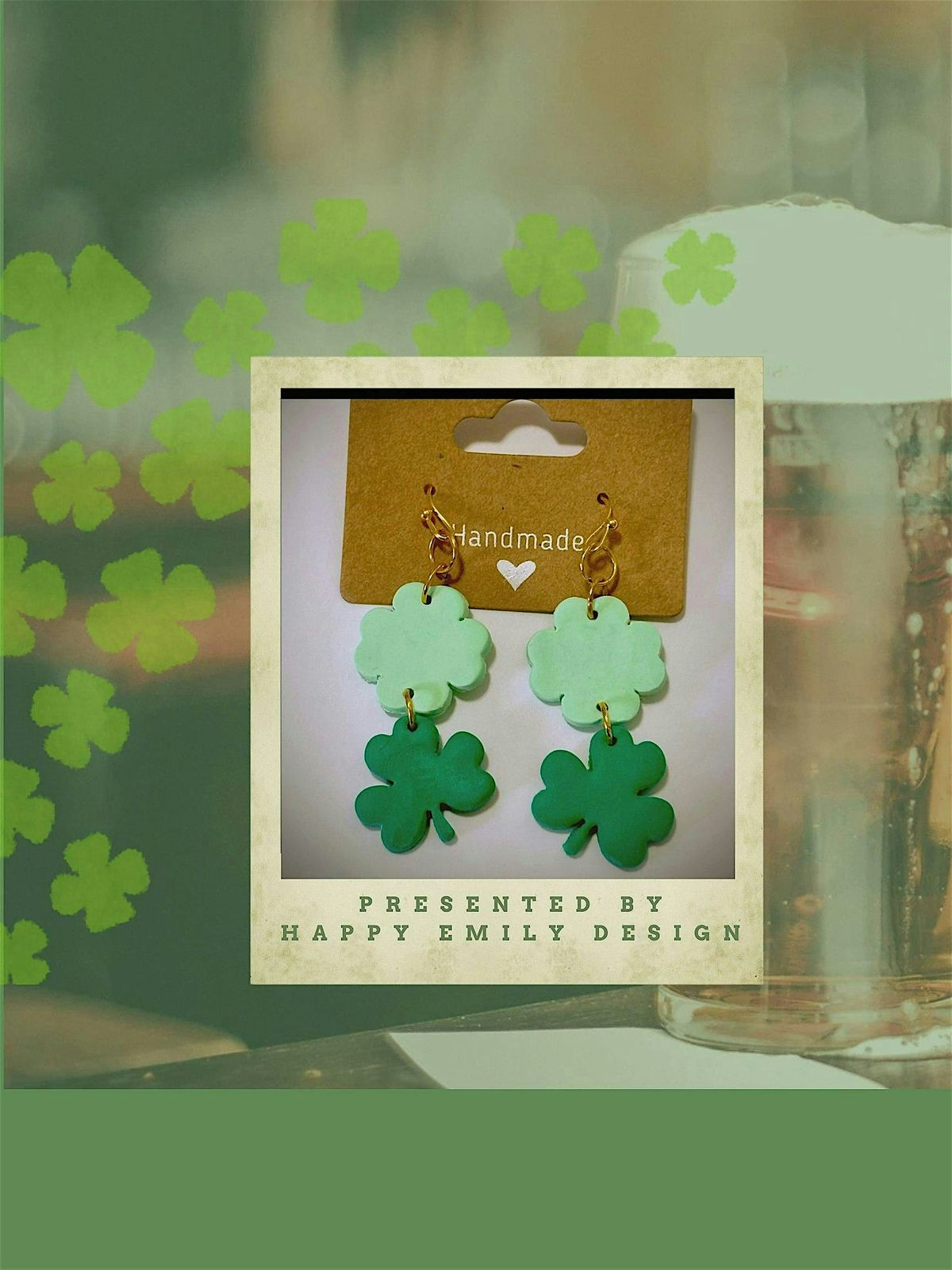 Saint Patrick's Day Polymer Clay Earring Workshop