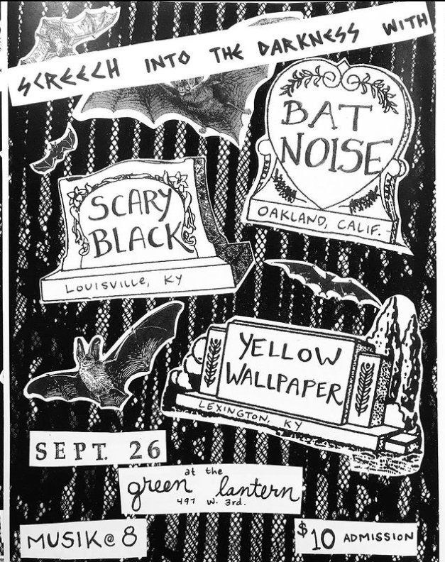 BAT NOISE \ud83e\udd87 SCARY BLACK \ud83e\udd87 YELLOW WALLPAPER