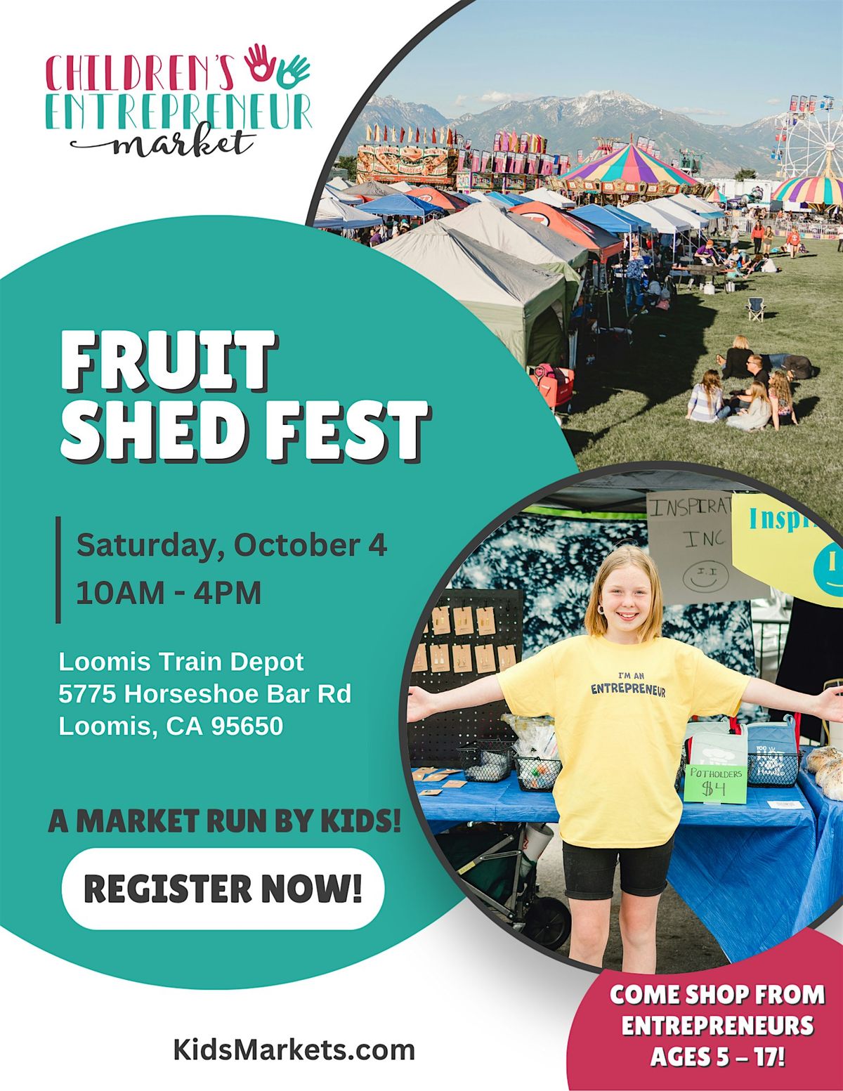 Kids Markets at Loomis Fruit Shed Fest
