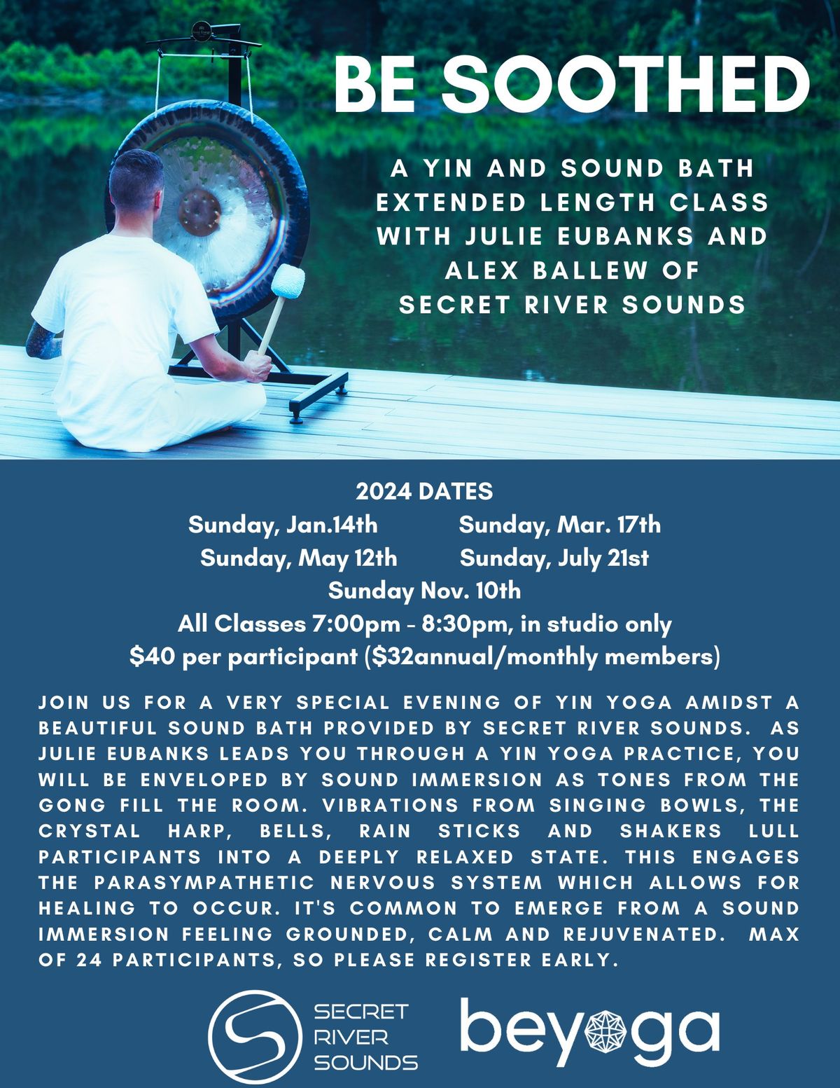 Be Soothed - A Yin and Sound Bath Extended Length Class