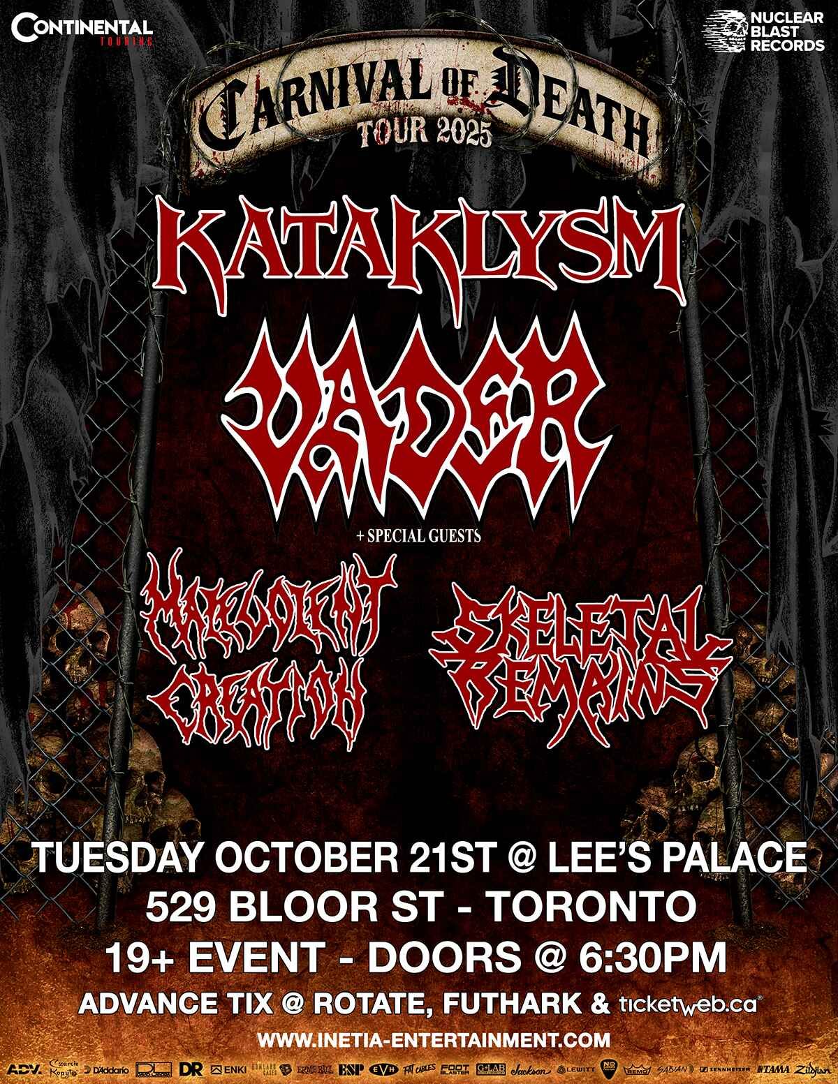 Carnival of Death - Vader and Kataklysm at The Masquerade - Heaven