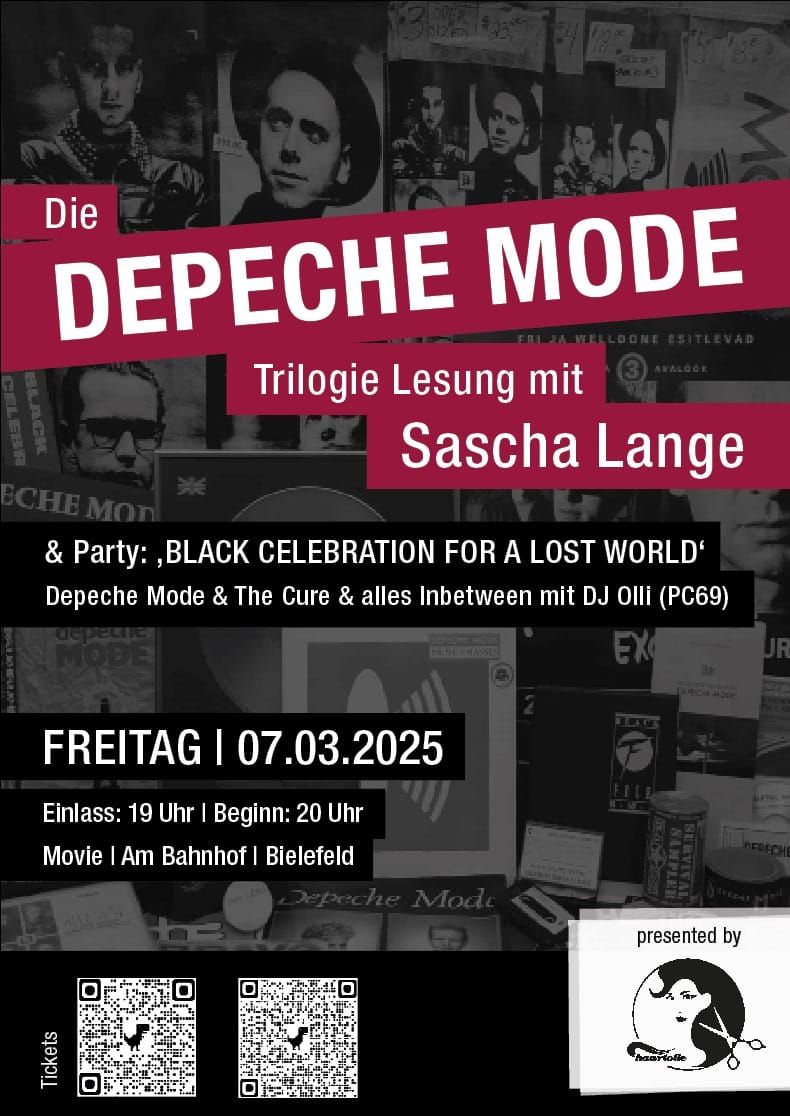 Bielefeld: Die DEPECHE MODE-Trilogie - Lesung mit Sascha Lange. Plus Aftershowparty