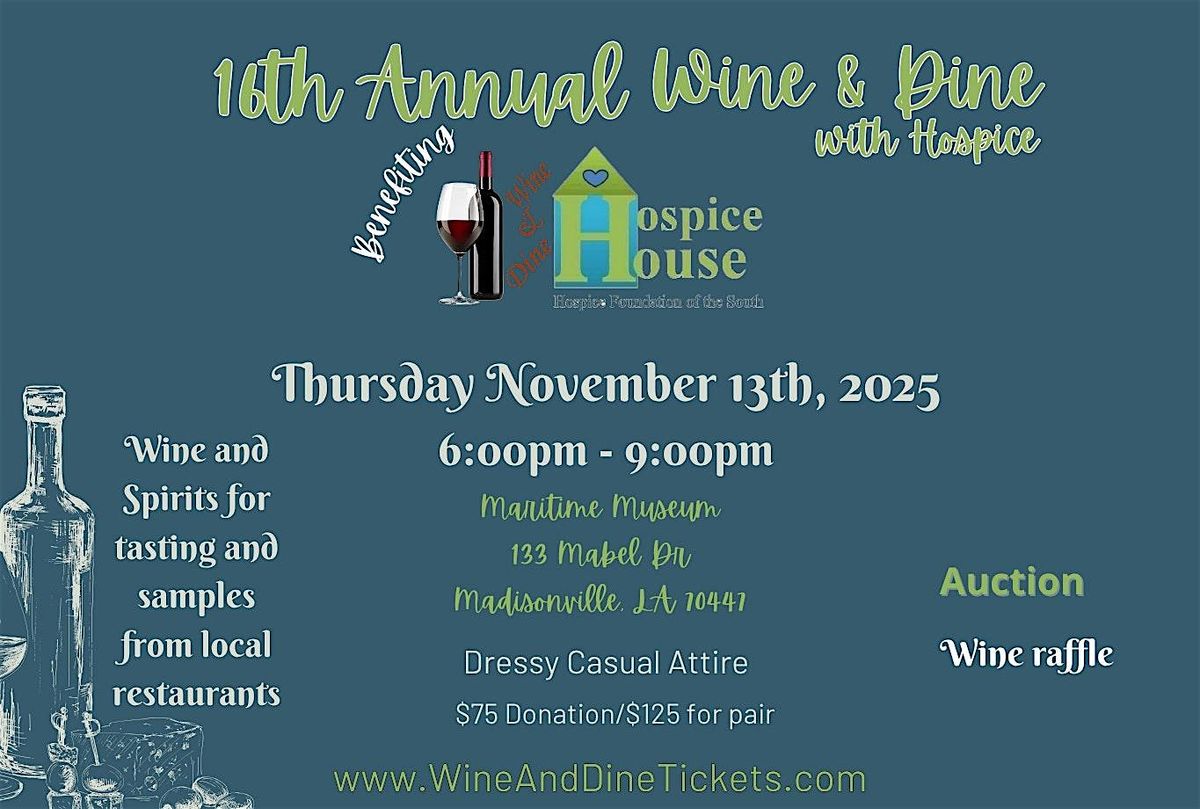 16th Annual Wine and Dine with Hospice