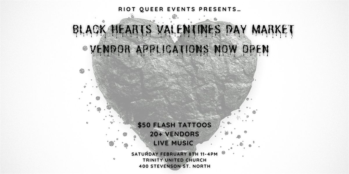 BLACK HEARTS VALENTINES DAY MARKET